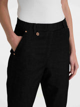 Jeans de corte acampanado con bolsillos en Light Denim Negro para mujer - Ragno