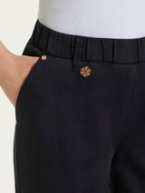 Jeans de corte acampanado con bolsillos en Light Denim Negro para mujer - Ragno