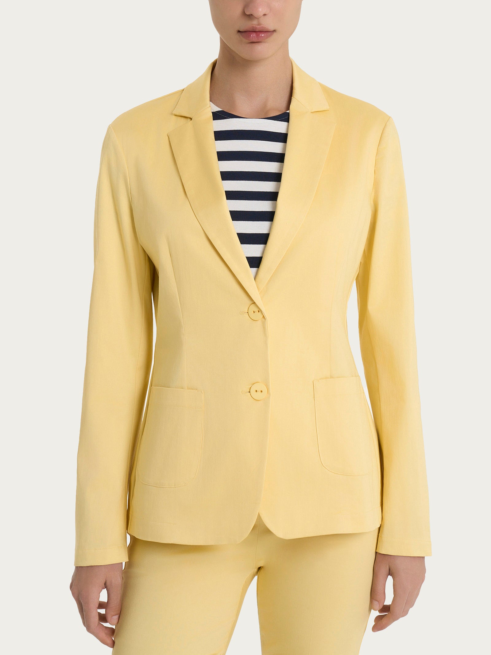 Blazer con due bottoni in Satin Power Gialli Donna - Ragno