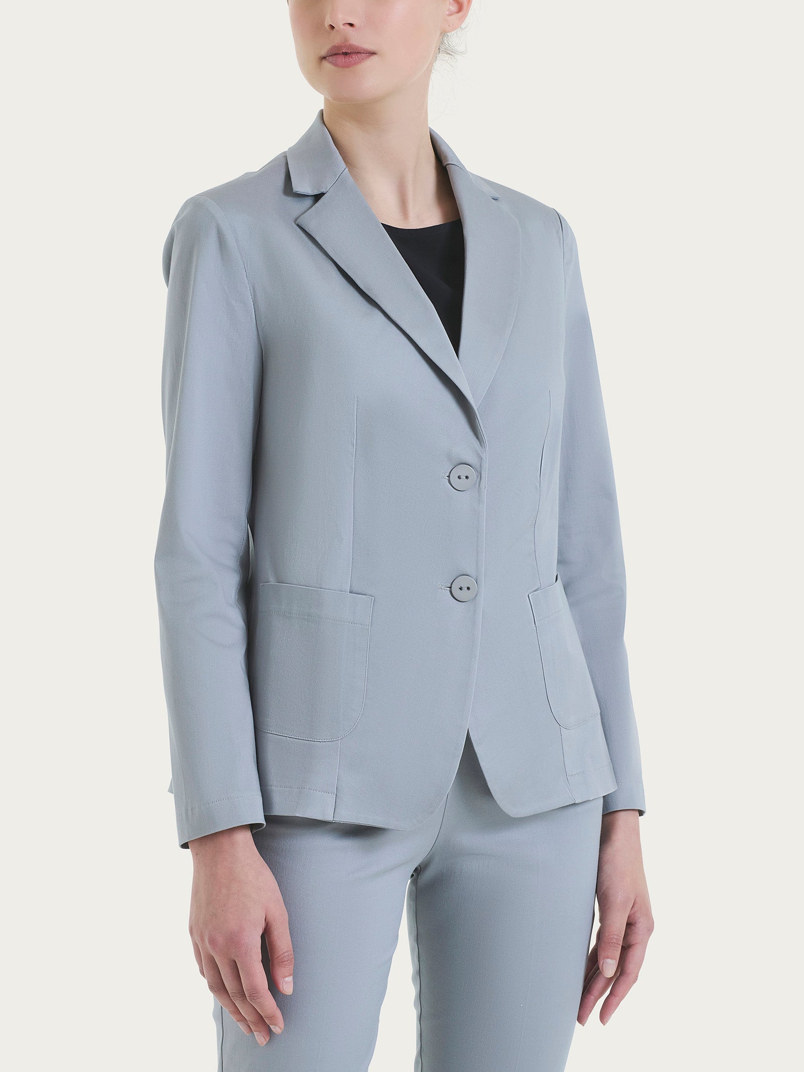 Blazer con due bottoni in Satin Power Grigi Donna - Ragno