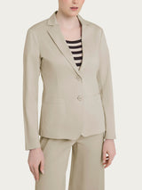 Brauner Power-Satin-Zweiknopf-Blazer für Damen - Ragno