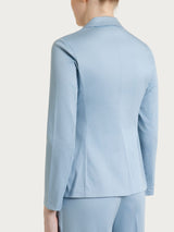 Blauer Power-Satin-Zweiknopf-Blazer für Damen - Ragno