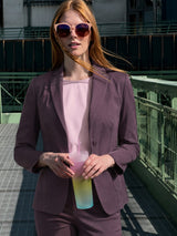 Blazer con due bottoni in Satin Power Viola Donna - Ragno