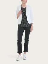 Blazer corto con 1 bottone e manica 3/4 in Satin Power Bianchi Donna - Ragno