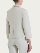 Blazer corto con 1 bottone e manica 3/4 in Satin Power Bianchi Donna - Ragno