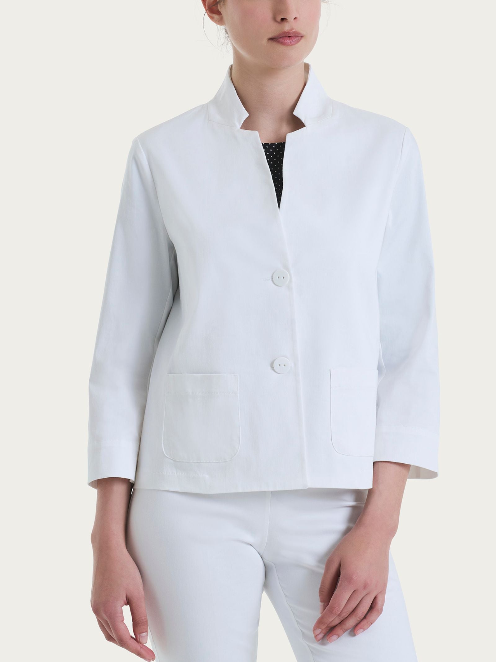 Blazer corto in Satin Power Bianchi Donna - Ragno