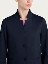 Blazer corto in Satin Power Blu Donna - Ragno