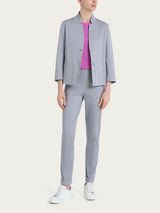 Blazer corto in Satin Power Grigi Donna - Ragno