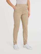 Pantalone chino slim con tasche in Satin Power Marroni Donna - Ragno