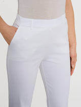 Pantalone dritto con tasche in Satin Power Bianchi Donna - Ragno