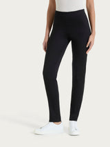 Pantalone a sigaretta con spacchetti in Satin Power Neri Donna - Ragno