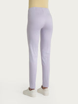 Pantalone a sigaretta con spacchetti in Satin Power Rosa Donna - Ragno