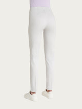 Pantalone a sigaretta con spacchetti in Satin Power Grigi Donna - Ragno