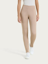 Pantalone a sigaretta con spacchetti in Satin Power Marroni Donna - Ragno