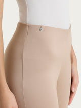 Pantalones pitillo con aberturas laterales en Satin Power marrones para mujer - Ragno