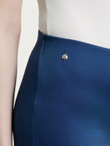 Pantalone a sigaretta con spacchetti in Satin Power Blu Donna - Ragno