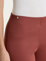 Pantalone a sigaretta con spacchetti in Satin Power Marroni Donna - Ragno