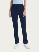 Pantalone slim dritto in Compact Light Blu Donna - Ragno