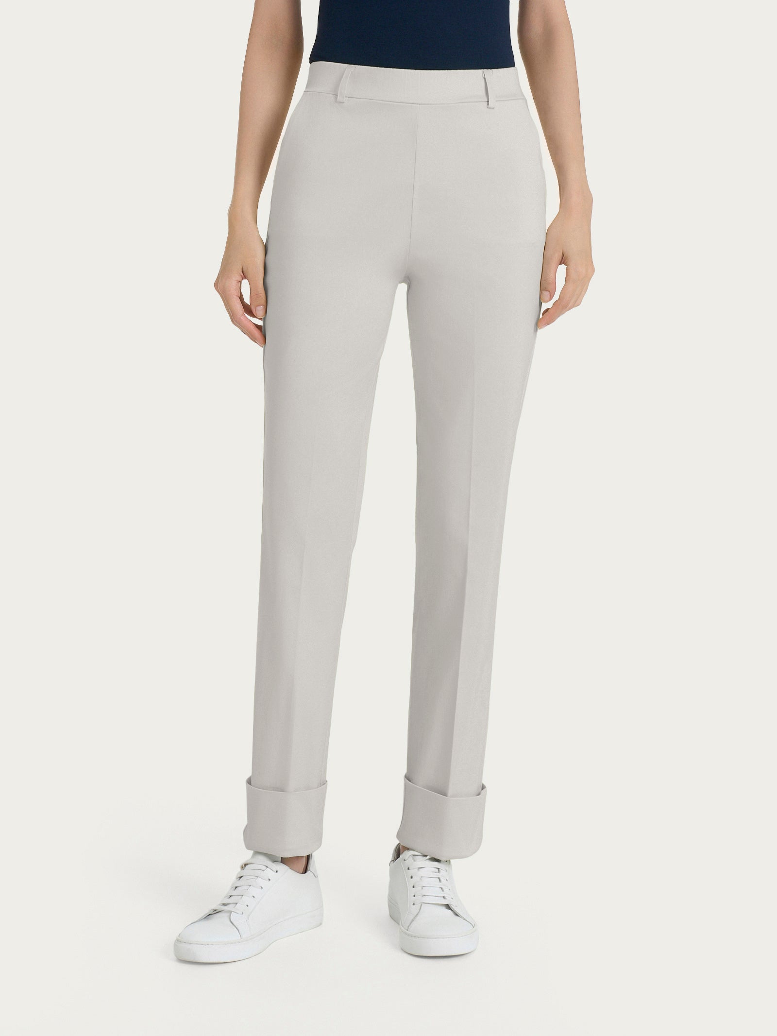 Pantalone chino slim con tasche in Satin Power - Irish Cream Pantalone chino slim con tasche in Satin Power - Irish Cream