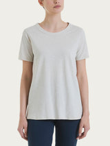 Maglietta girocollo in slub jersey di cotone Bianchi Donna - Ragno