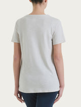 Maglietta girocollo in slub jersey di cotone Bianchi Donna - Ragno