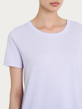 Maglietta girocollo in slub jersey di cotone Rosa Donna - Ragno