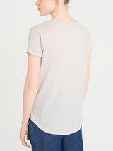 Maglietta con Scollo a V in slub jersey di cotone Bianchi Donna - Ragno