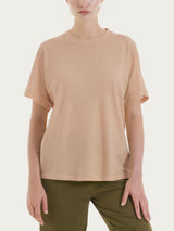 Maglietta con manica over in Slub Jersey Marroni Donna - Ragno