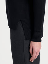 Maglia asimmetrica con scollo a V in Super Soft Neri Donna - Ragno