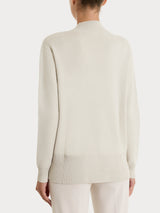 Maglia asimmetrica con scollo a V in Super Soft Bianchi Donna - Ragno