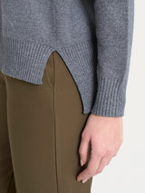 Maglia asimmetrica con scollo a V in Super Soft Neri Donna - Ragno