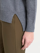 Maglia asimmetrica con scollo a V in Super Soft Neri Donna - Ragno