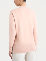 Maglia asimmetrica con scollo a V in Super Soft Rosa Donna - Ragno