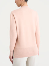 Maglia asimmetrica con scollo a V in Super Soft Rosa Donna - Ragno