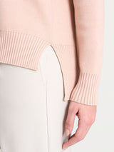 Maglia asimmetrica con scollo a V in Super Soft Rosa Donna - Ragno