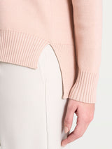 Maglia asimmetrica con scollo a V in Super Soft Rosa Donna - Ragno