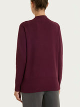 Maglia asimmetrica con scollo a V in Super Soft Viola Donna - Ragno