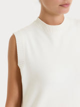 Maglia smanicata in Super Soft Bianchi Donna - Ragno