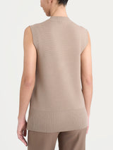 Maglia smanicata in Super Soft Marroni Donna - Ragno