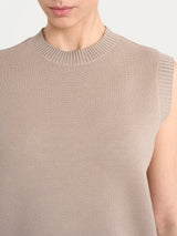 Maglia smanicata in Super Soft Marroni Donna - Ragno