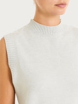 Maglia smanicata in Super Soft Bianchi Donna - Ragno