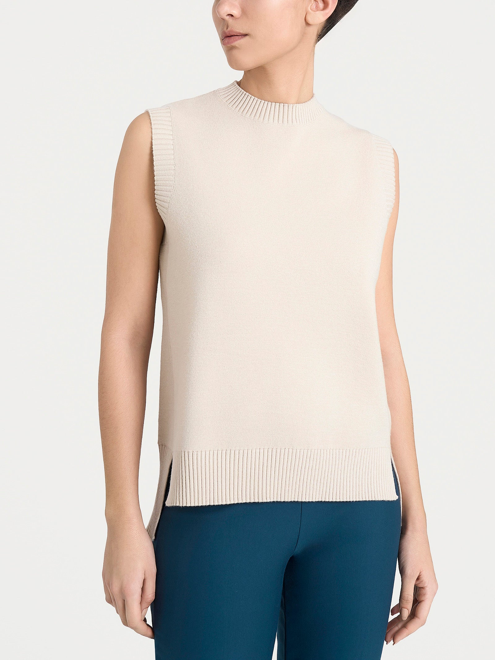 Maglia smanicata in Super Soft Bianchi Donna - Ragno