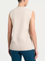 Maglia smanicata in Super Soft Bianchi Donna - Ragno