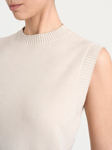 Maglia smanicata in Super Soft Bianchi Donna - Ragno