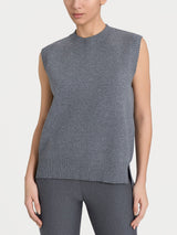 Maglia smanicata in Super Soft Neri Donna - Ragno