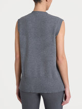 Maglia smanicata in Super Soft Neri Donna - Ragno