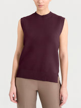 Maglia smanicata in Super Soft Viola Donna - Ragno