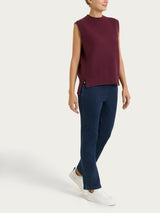 Maglia smanicata in Super Soft Viola Donna - Ragno