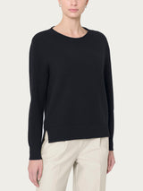 Maglia girocollo in Super Soft Neri Donna - Ragno