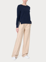 Maglia girocollo in Super Soft Blu Donna - Ragno